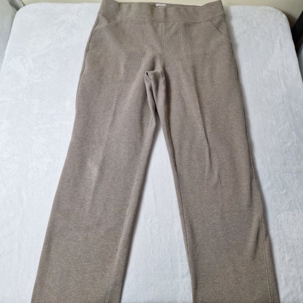 Duluth Trading Co. Straight Leg Knit Pants in Taupe